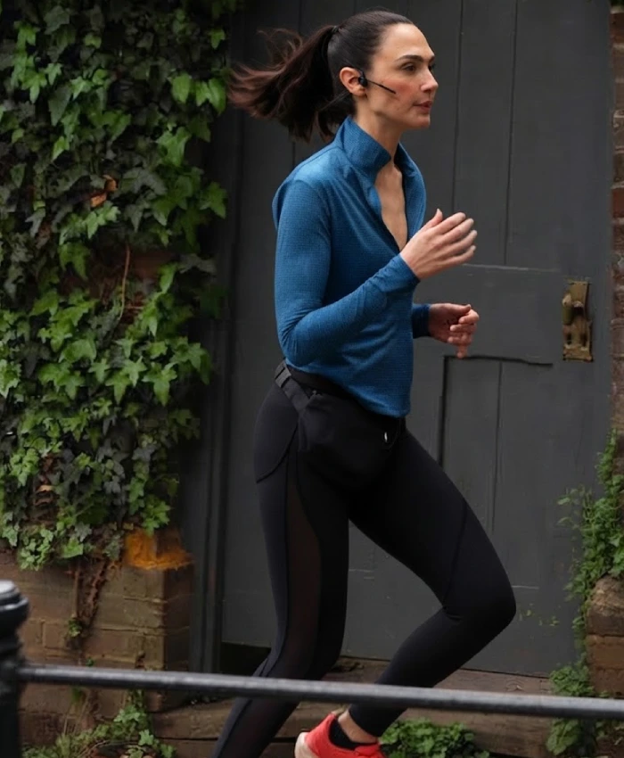 Buy Now Gal Gadot Movie The Runner 2026 Full Zip Blue Track Jacket