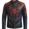 Buy Now Spider Man Black Red Blue Biker Leather Jacket