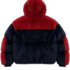 Buy Spider Man Red and Black Shearling Fur Puffer Style Jacket for Men and Women