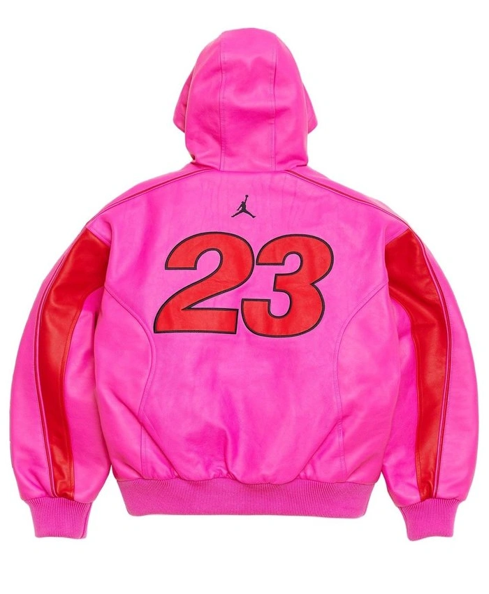 Supreme x Jordan Hooded Leather Jacket