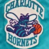 Charlotte Hornets 90s Bomber Teal Full Snap Jacket