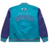 Charlotte Hornets Teal Primetime Vintage Satin Full Snap Jacket