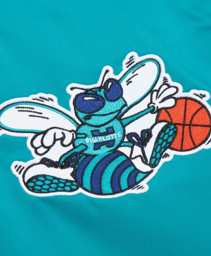 Charlotte Hornets Teal Primetime Vintage Satin Full Snap Jacket Sale