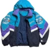Charlotte Hornets Vintage 90s Full Snap Multicolor Hooded Jacket