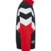 Chicago Bulls Black and Red Spray Full Zip Jacket