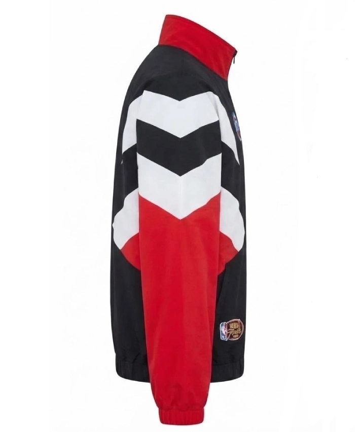 Chicago Bulls Black and Red Spray Full Zip Jacket