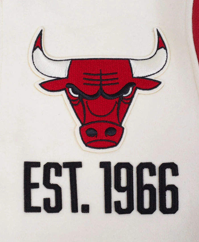 Chicago Bulls Modern Originals Classic Rib Red Varsity Jacket