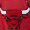 Chicago Bulls Modern Originals Classic Rib Red and White Varsity Jacket