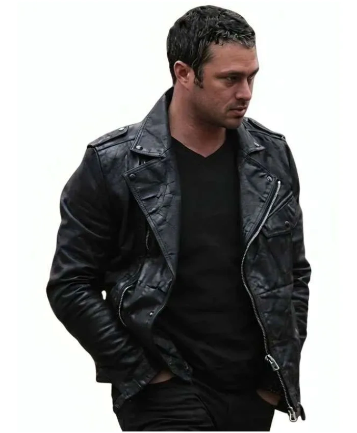 Chicago Fire Kelly Severide Black Leather Jacket