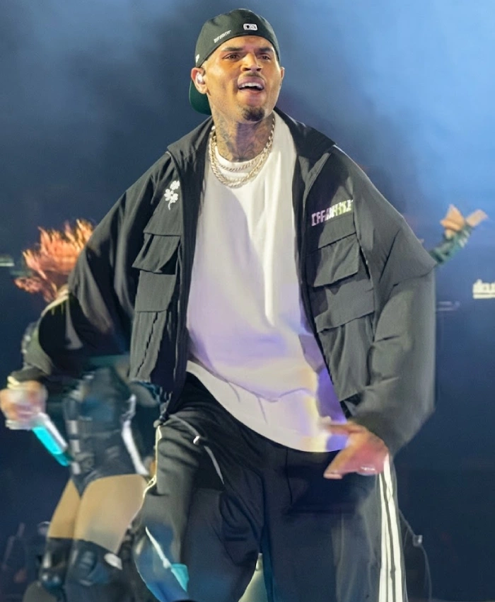 Chris Brown R and B Tour Adidas x Willy Chavarria Cargo Track Jacket