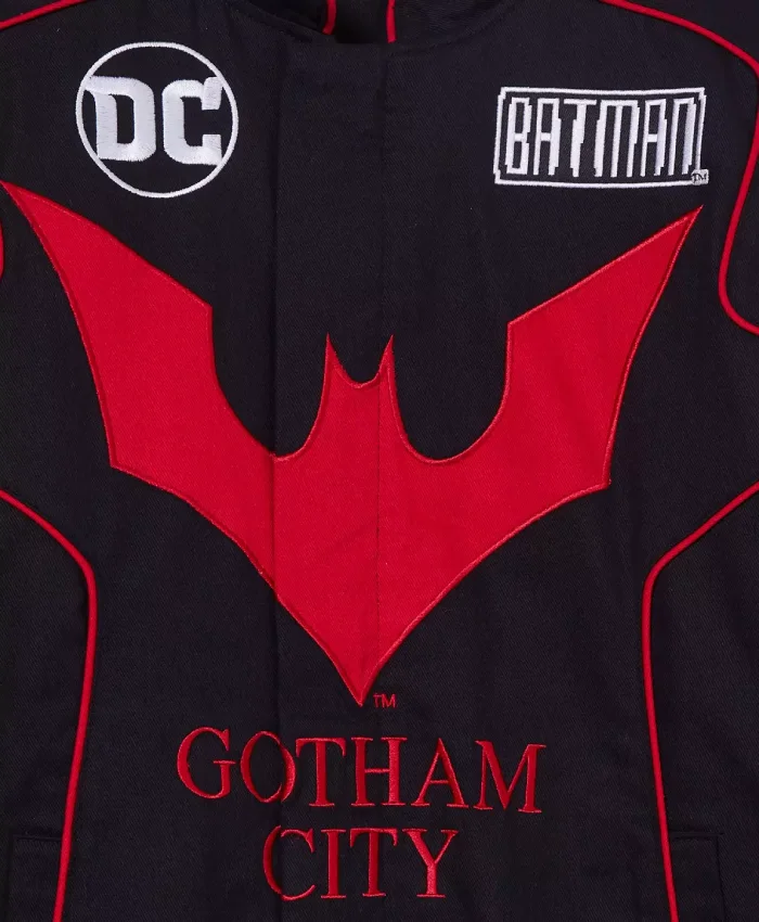 DC Comics Batman Beyond Gotham City Black Biker Jacket