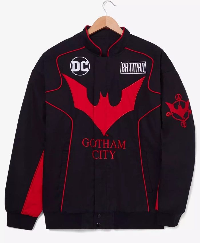 DC Comics Batman Beyond Gotham City Black Cotton Biker Jacket Sale