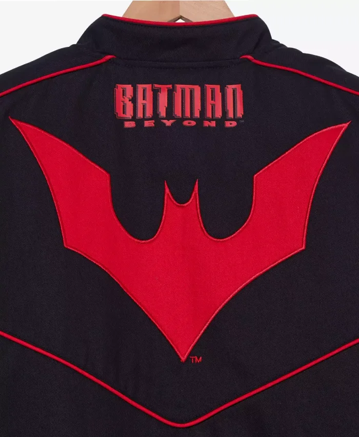 DC Comics Batman Beyond Gotham City Black Cotton Biker Jacket