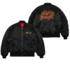 Daft Punk MA 1 Black Satin Bomber Jacket For Men and Women 