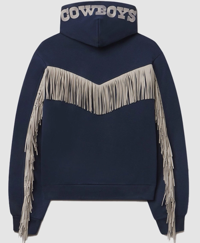 Dallas Cowboys 2026 Austin Post Fringed Full Zip Fleece Hoodie