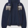 Dallas Cowboys 2026 Austin Post Navy Fringed Fleece Hoodie