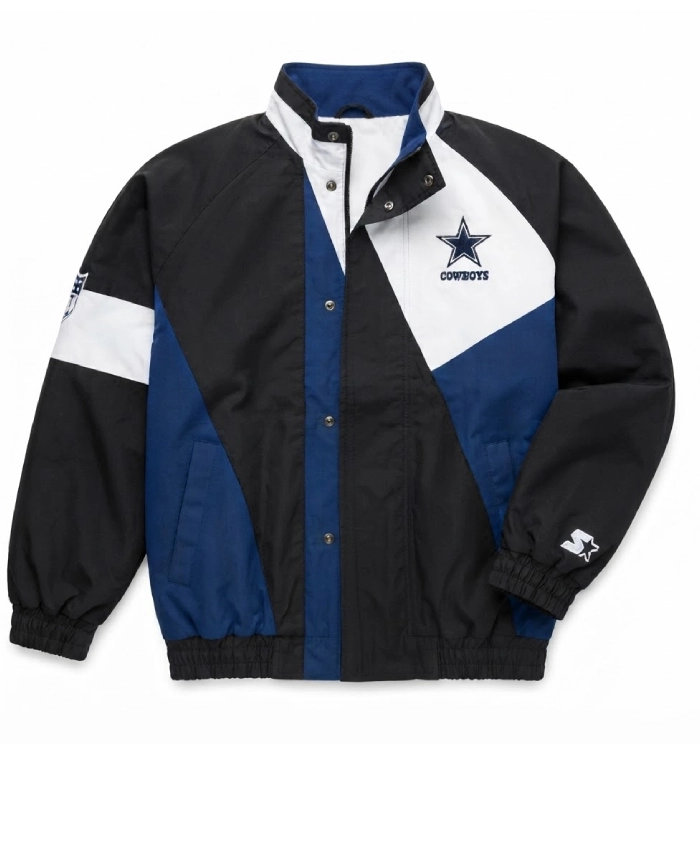 Dallas Cowboys Anniversary Full Snap Navy Blue Jacket