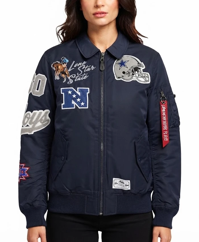 Dallas Cowboys New Era x Alpha Industries MA 1 Bomber Jacket