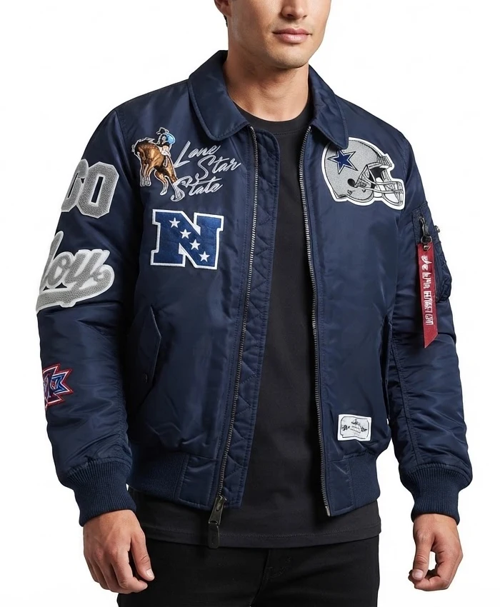 Dallas Cowboys New Era x Alpha Industries MA 1 Navy Jacket