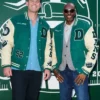 Dan Murphys 52 NFL Green And Cream DANS Wool Leather Jacket