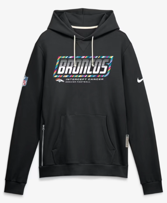 Denver Broncos 2026 Crucial Catch Black Pullover Hoodie