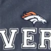 Denver Broncos Abercrombie and Fitch Grey Fleece Full Zip Hoodie