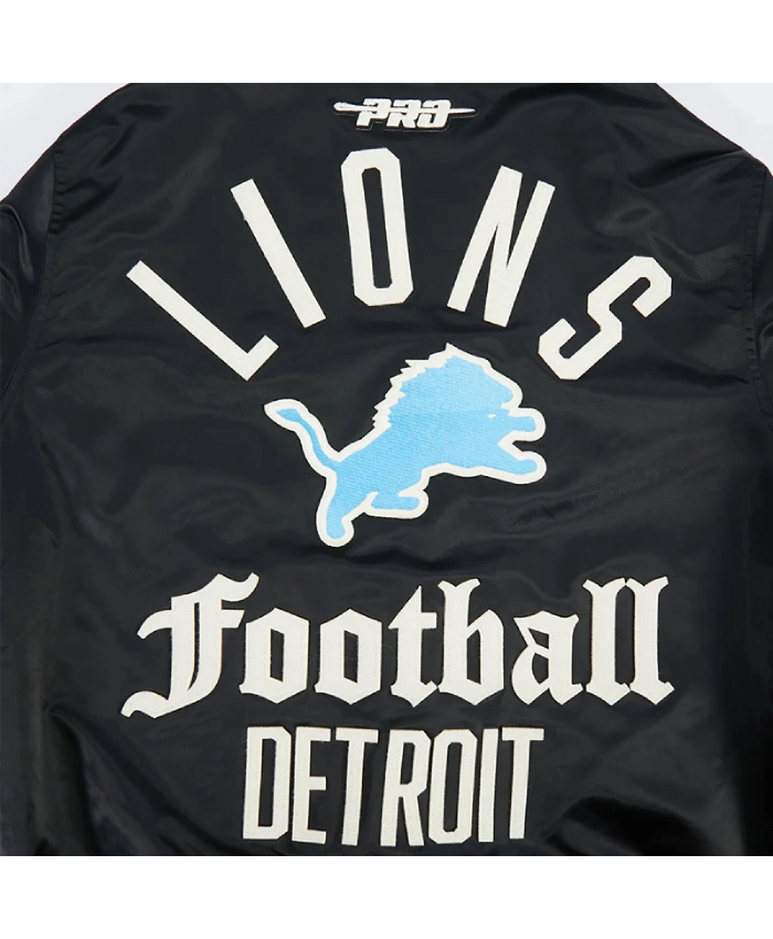 Detroit Lions Modern Originals Black Satin Jacket For Men and Women