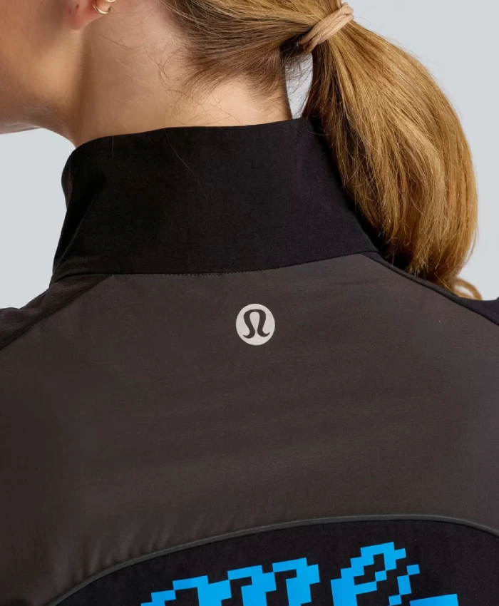 Detroit Lions lululemon Womens Black Ventilated Oversized Track Jacket