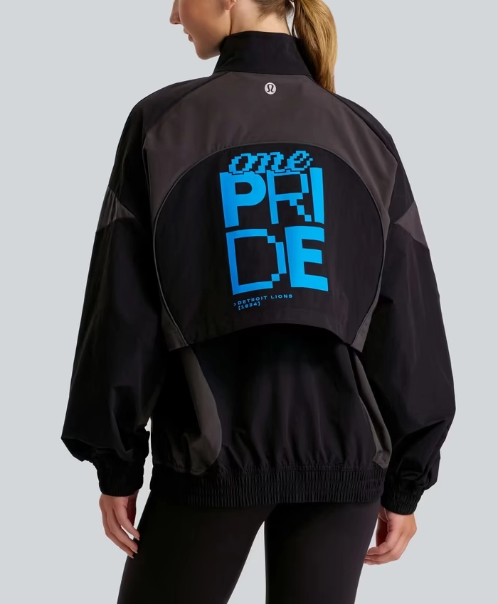 Detroit Lions lululemon Womens Black Ventilated Zip Up Track Jacket