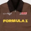 Disney And Pixar Cars Formula 1 Lightning McQueen Racing Brown Workwear Jacket