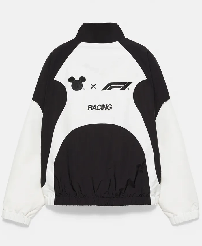 Disney x F1 Lightweight Black and White Zip Up Track Jacket