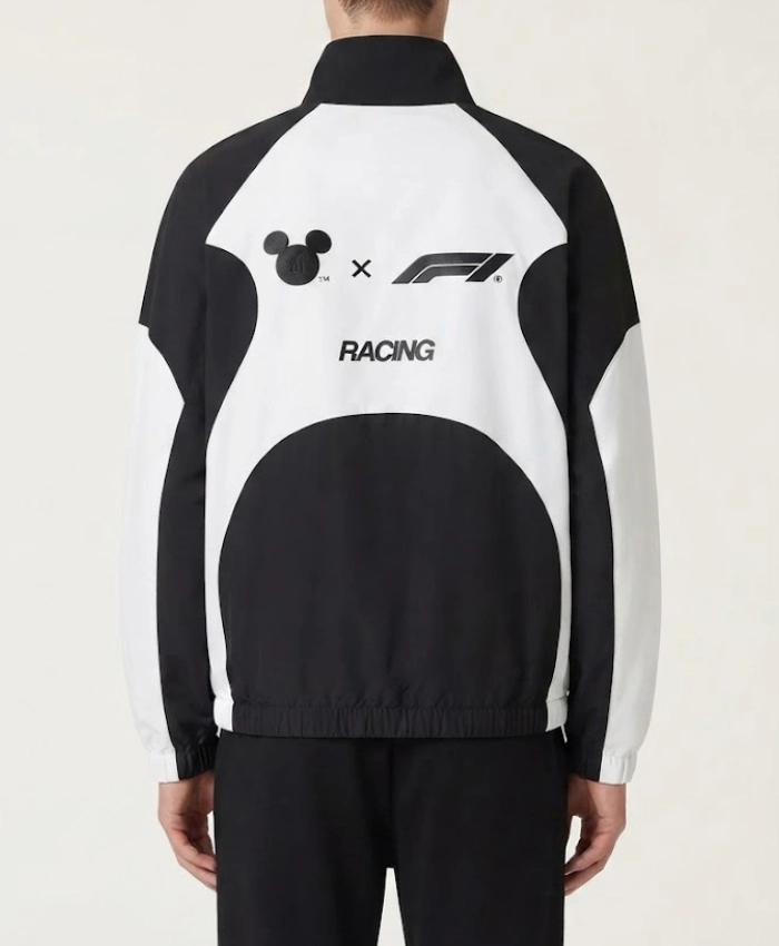 Disney x F1 Lightweight White Zip Up Track Jacket