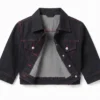 FFXIV Au Ra Black Denim Cropped Jacket For Men and Women