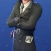 Fortnit Video Game Noir Skin Long Black Trench Coat