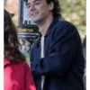Garrett Graham Off Campus TV Series Belmont Cameli Navy Blue Cotton Jacket