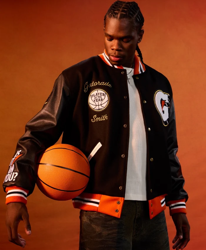 Gatorade Players of the Year 2026 Black Leather Bomber Jacket