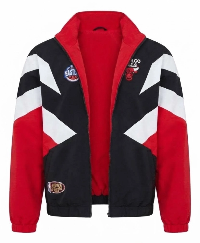 Get Chicago Bulls Black Spray Full Zip Jacket