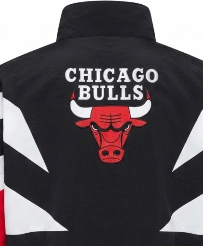 Get Chicago Bulls Black and Red Spray Full Zip Jacket Sale