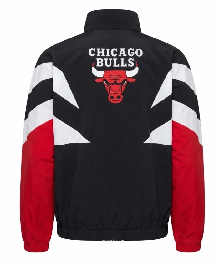 Get Chicago Bulls Black and Red Spray Jacket