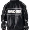 Get Las Vegas Raiders Full Snap Black Leather Jacket