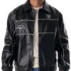 Get Las Vegas Raiders Full Snap Black Leather Racing Jacket