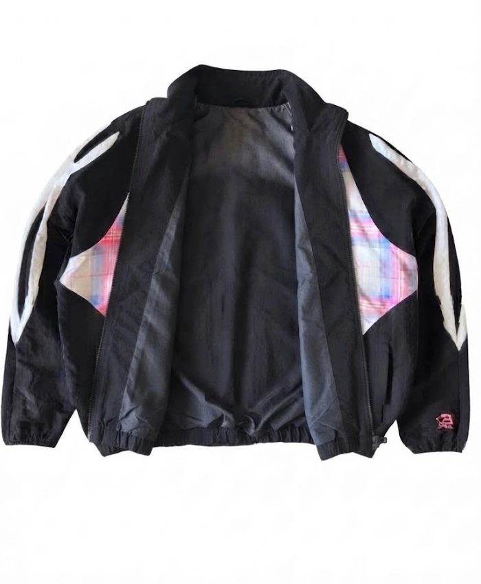 Get the Half Evil Sportswear Black and Pink Windbreaker Jacket Sale
