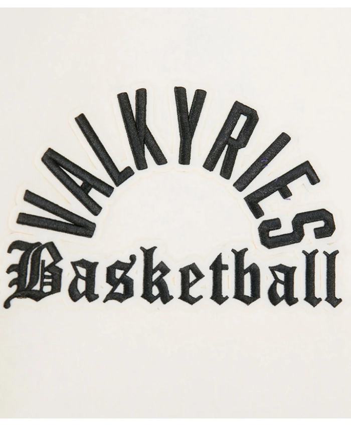 Golden State Valkyries Modern Originals Classic Rib Wool Leather Jacket