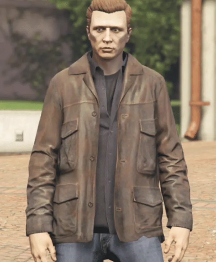 Grand Theft Auto V Michael Brown Leather Jacket