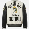 Green Bay Packers Modern Originals Classic Rib Wool Leather Varsity Jacket