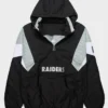 HOMAGE x Las Vegas Raiders Starter Blackout Breakaway Black Hooded Jacket
