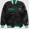 HOMAGE x Philadelphia Eagles Starter Blackout Black Satin Bomber Jacket