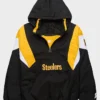 HOMAGE x Starter Steelers Blackout Breakaway Black and Yellow Pullover Hooded Jacket