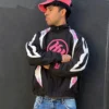 Half Evil Sportswear Black and Pink Windbreaker Jacket