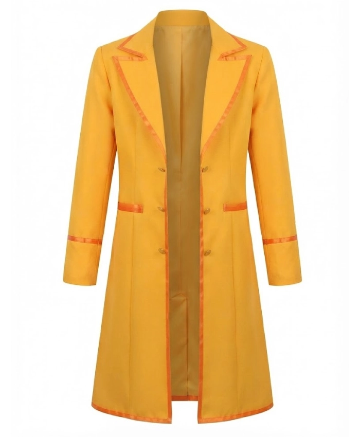 Halloween Classic Mad Hatter Yellow Costume Coat